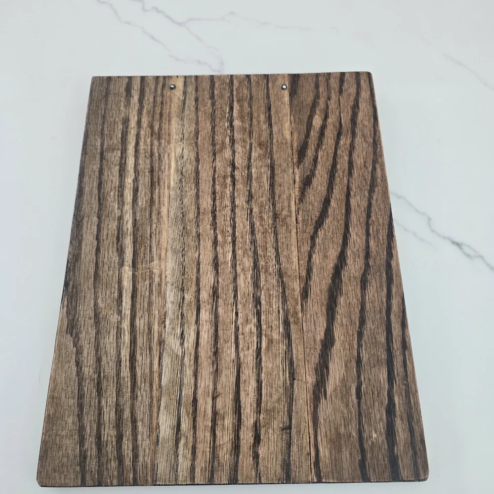 Rustic Wooden Clipboard with Black Clip